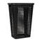 Mind Reader 50L Tapered Laundry Hamper with Swiss Cross Cut-Outs, Black